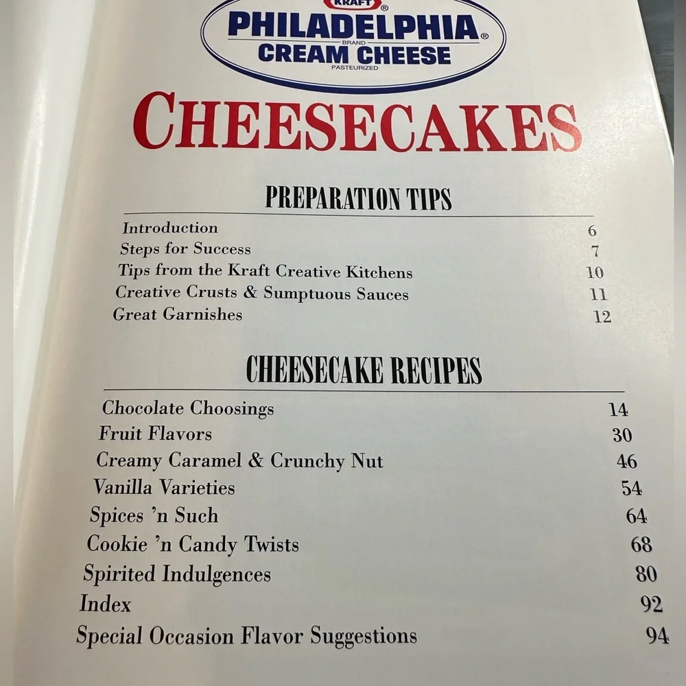 Ultimate Kraft Philadelphia cream cheese cheesecake recipes hardcover cookbook